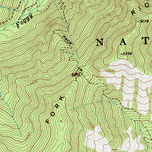 Topographic Map of Middle Fork Ridge, WA