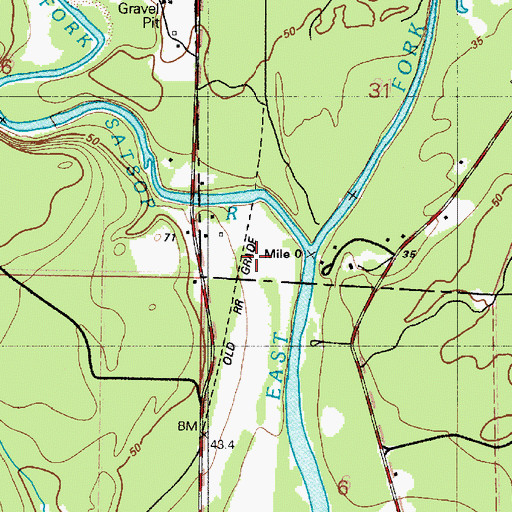 Topographic Map of Middle Fork Satsop River, WA
