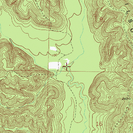 Topographic Map of Middle Tallawampa Creek, AL