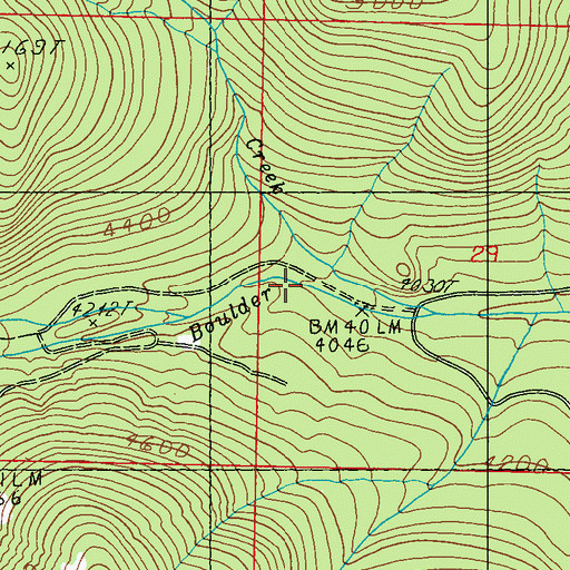Topographic Map of Midget Creek, WA