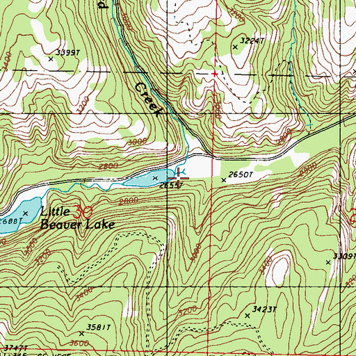 Topographic Map of Milard Creek, WA
