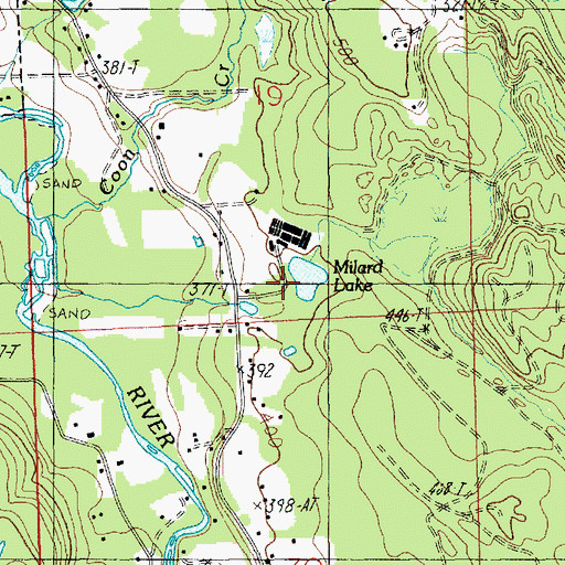 Topographic Map of Milard Lake, WA