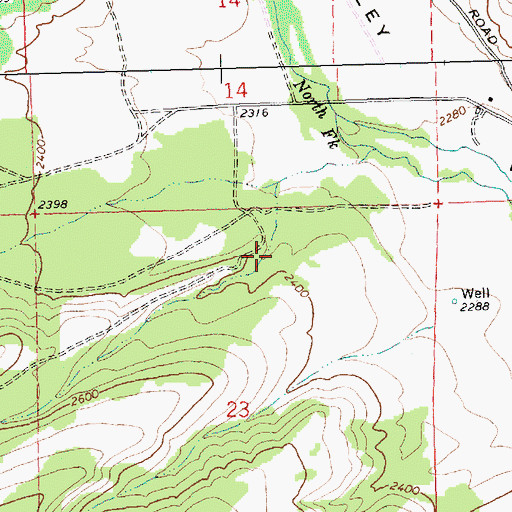 Topographic Map of Milk Canyon, WA