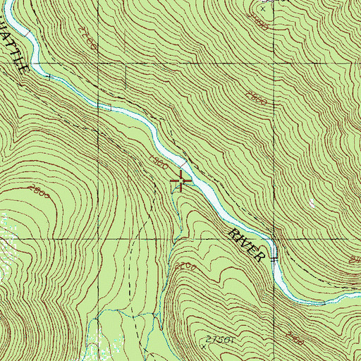 Topographic Map of Milk Creek, WA