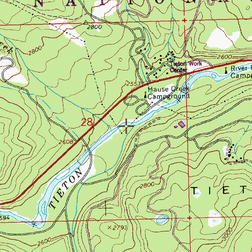 Topographic Map of Milk Creek, WA