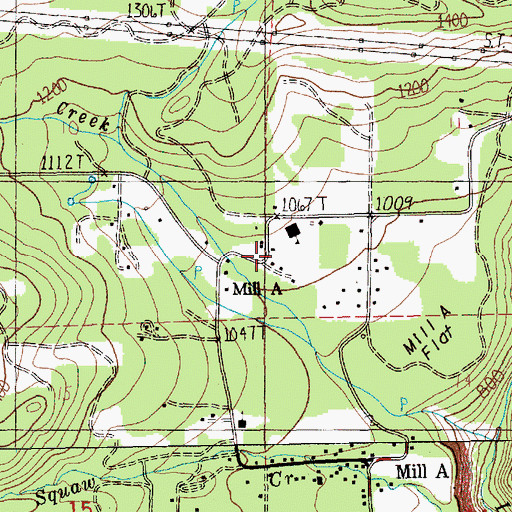 Topographic Map of Mill A, WA