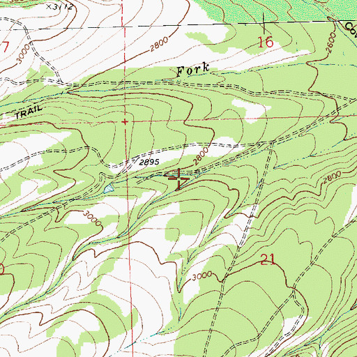 Topographic Map of Mill Canyon, WA