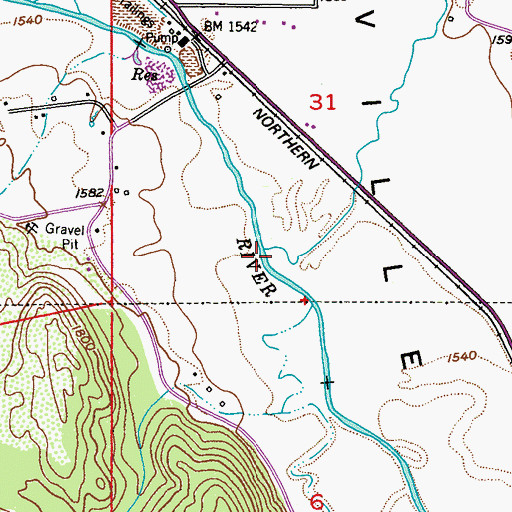 Topographic Map of Mill Creek, WA