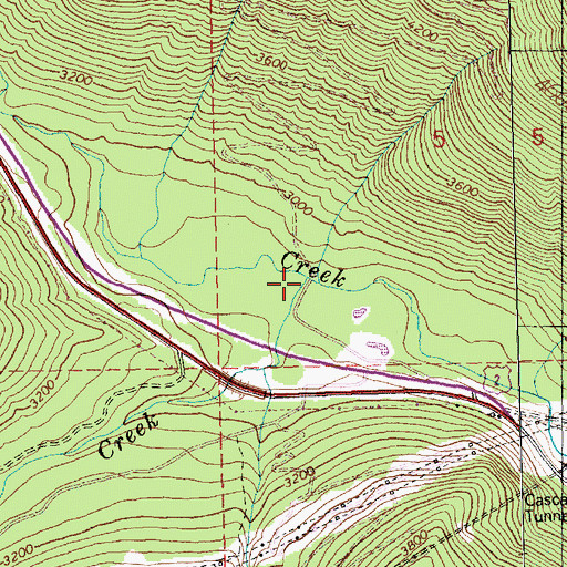 Topographic Map of Mill Creek, WA
