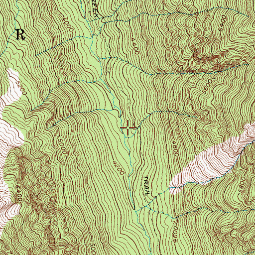 Topographic Map of Mill Creek Trail, WA