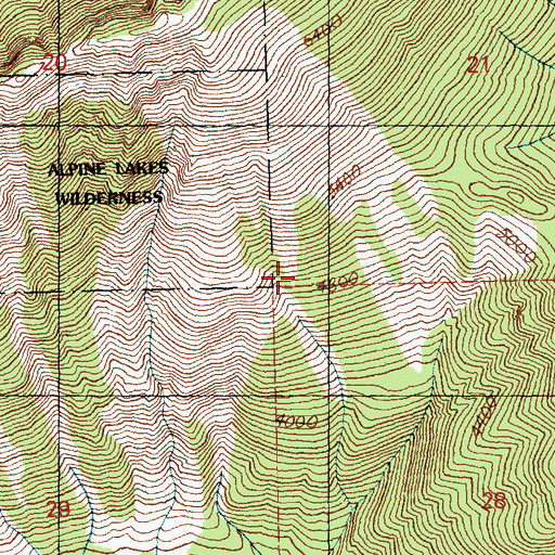 Topographic Map of Mill Ingalls Creek Trail, WA