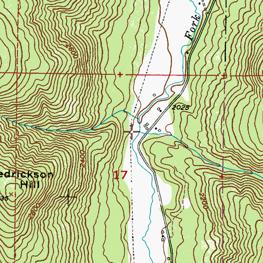 Topographic Map of Miller Creek, WA