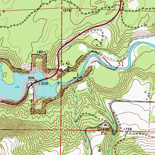 Topographic Map of Mingo Creek, WA