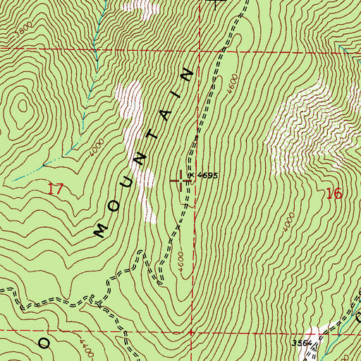Topographic Map of Mingo Mountain, WA