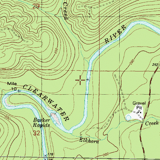 Topographic Map of Mink Creek, WA