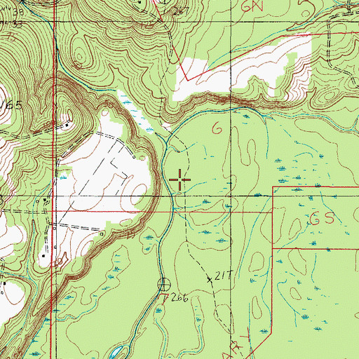 Topographic Map of Mill Creek, AL