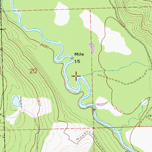 Topographic Map of Minnow Creek, WA