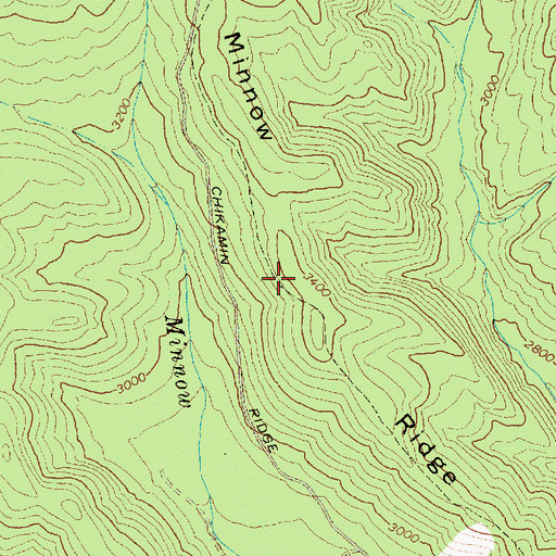 Topographic Map of Minnow Ridge, WA