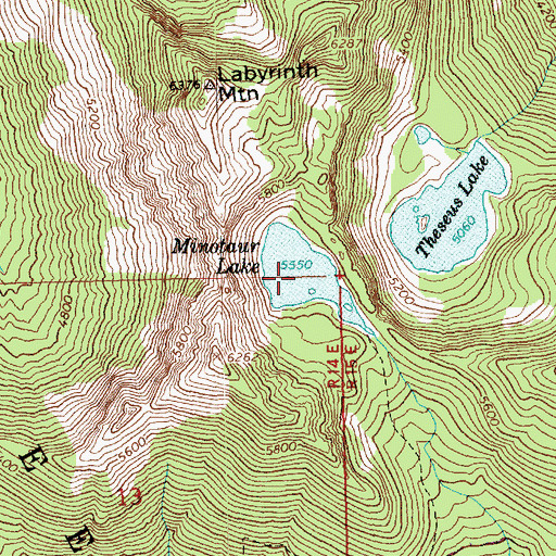 Topographic Map of Minotaur Lake, WA