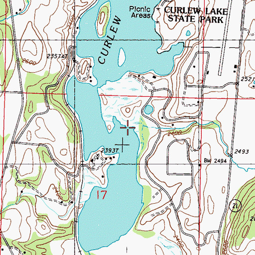 Topographic Map of Mires Creek, WA