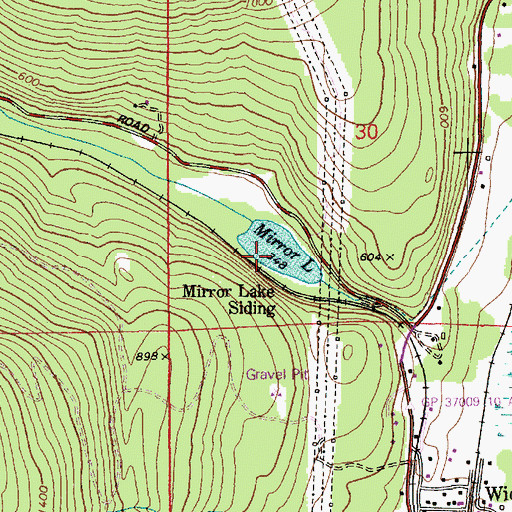 Topographic Map of Mirror Lake, WA