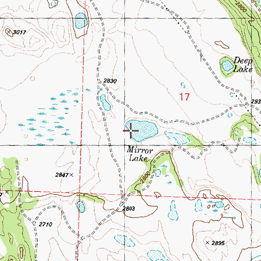 Topographic Map of Mirror Lake, WA