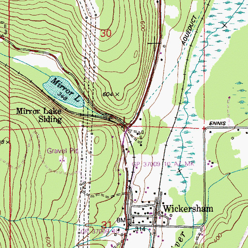 Topographic Map of Mirror Lake, WA