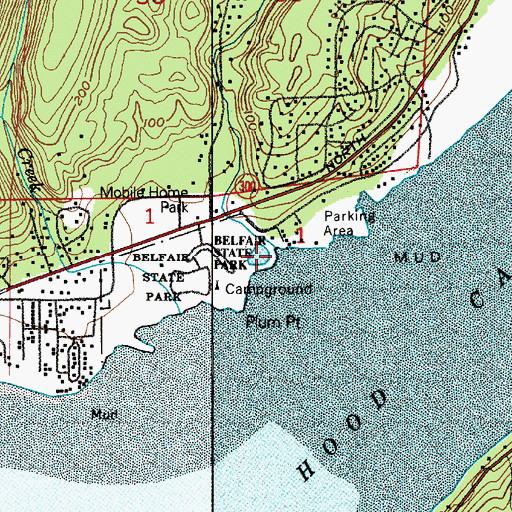 Topographic Map of Mission Creek, WA