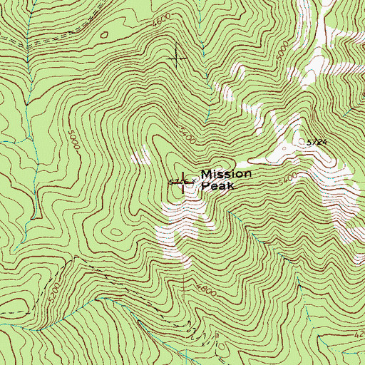 Topographic Map of Mission Peak, WA