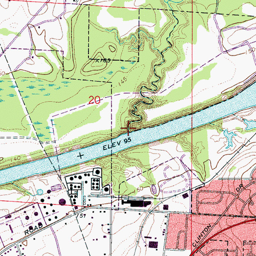 Topographic Map of Mill Creek, AL