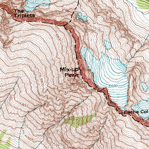 Topographic Map of Mix-up Peak, WA