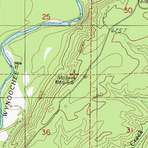 Topographic Map of Mobray Lookout (historical), WA