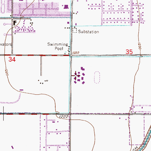 Topographic Map of Willis Junior High School, AZ