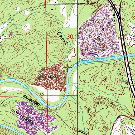 Topographic Map of Mill Creek, AL