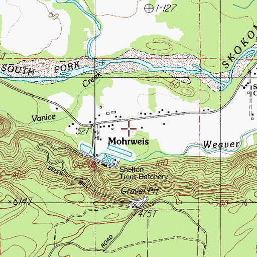 Topographic Map of Mohrweis, WA