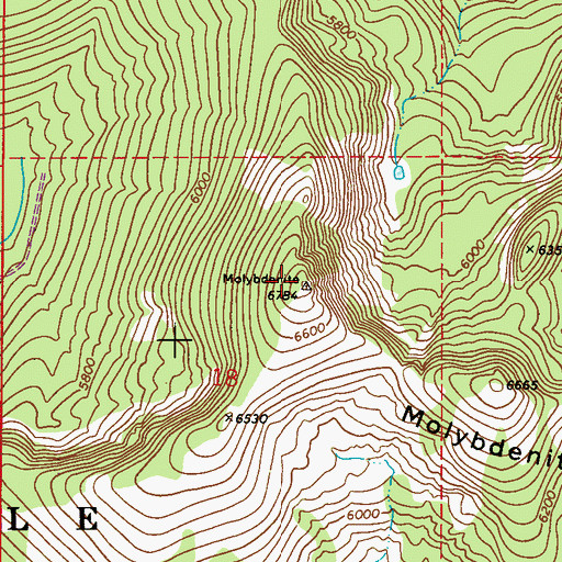 Topographic Map of Molybdenite Mountain, WA
