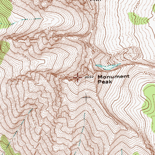 Topographic Map of Monument Peak, WA