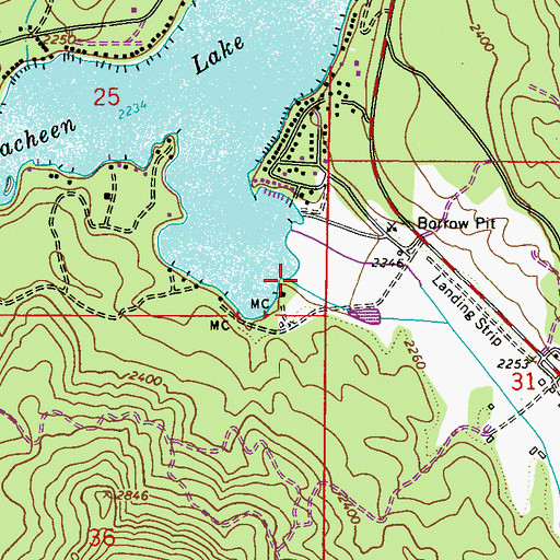 Topographic Map of Moon Creek, WA
