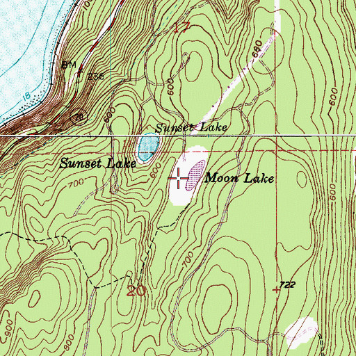 Topographic Map of Moon Lake, WA