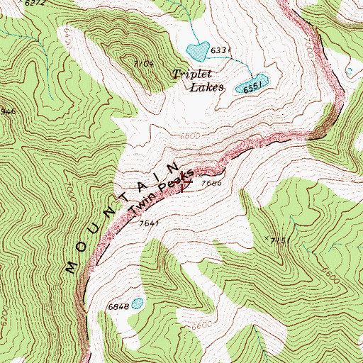 Topographic Map of Moore Mountain, WA