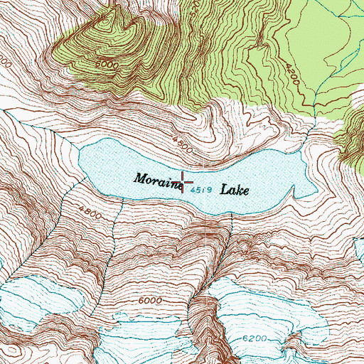 Topographic Map of Moraine Lake, WA