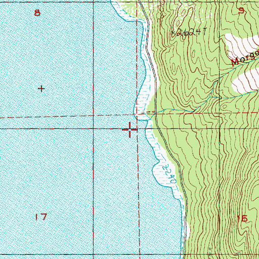 Topographic Map of Morgan Creek, WA