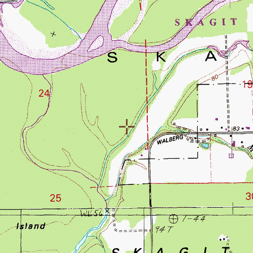 Topographic Map of Morgan Creek, WA