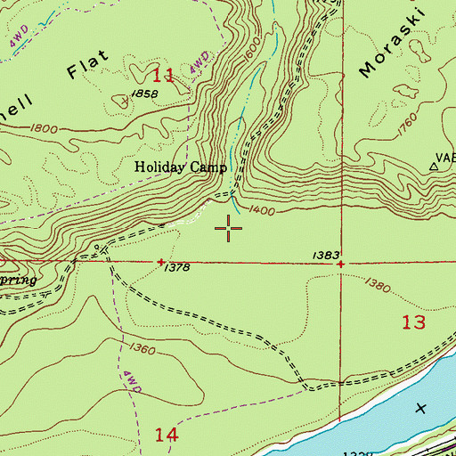 Topographic Map of Moris Creek, WA