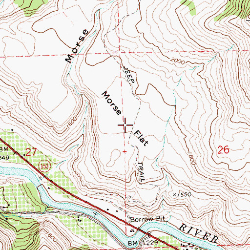 Topographic Map of Morse Flat, WA