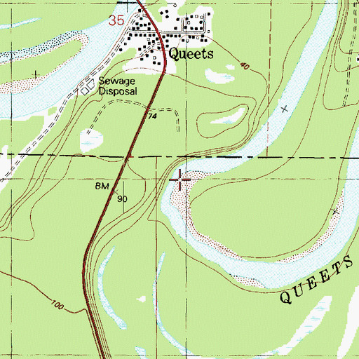 Topographic Map of Moses Creek, WA