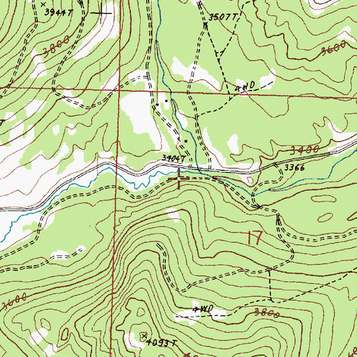 Topographic Map of Moses Creek, WA