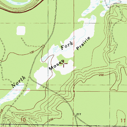 Topographic Map of Moses Prairie, WA