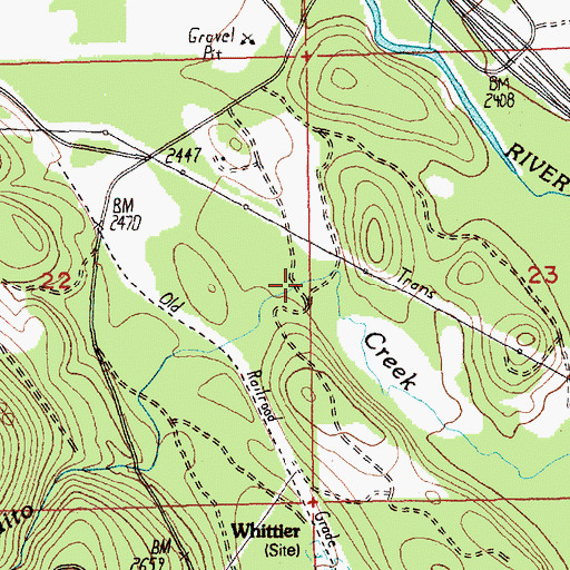 Topographic Map of Mosquito Creek, WA