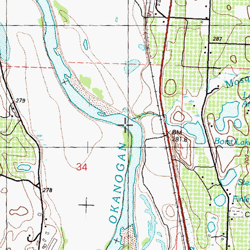 Topographic Map of Mosquito Creek, WA
